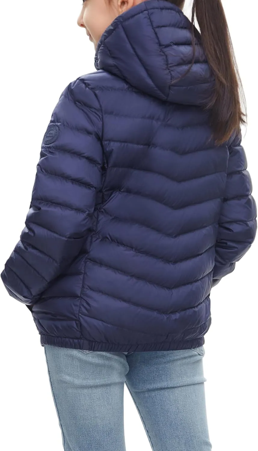 Rokka&Rolla Girls' Ultra Lightweight Packable Down Puffer Jacket Coat