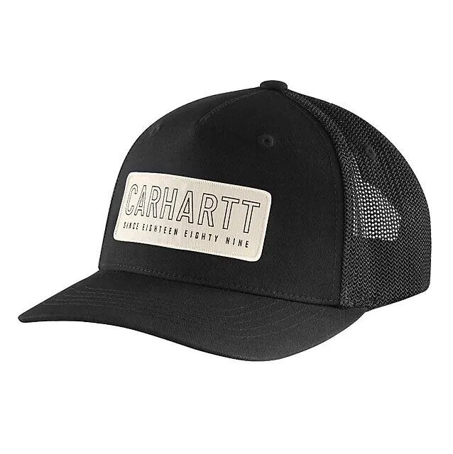 Rugged Flex Canvas Mesh Back 1889 Patch Cap - Black