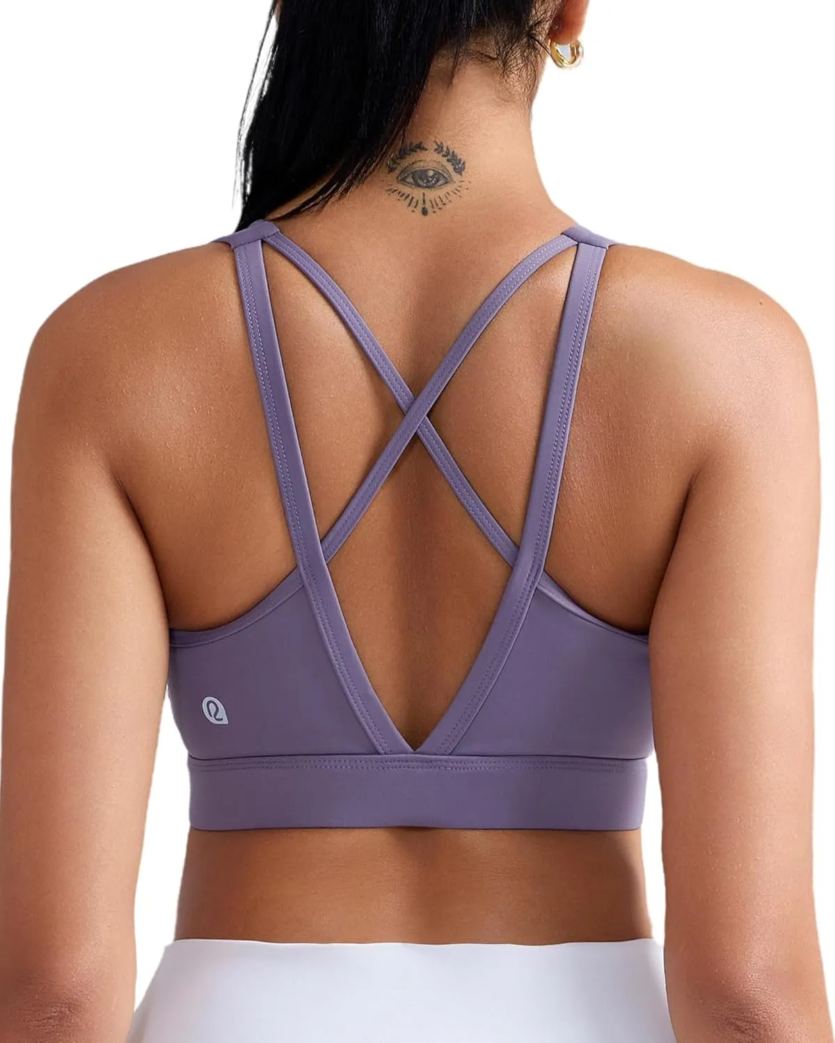 RUNNING GIRL Sports Bras for Women High Support, High Impact Strappy Sports Bra Moulded Cup Workout Bra