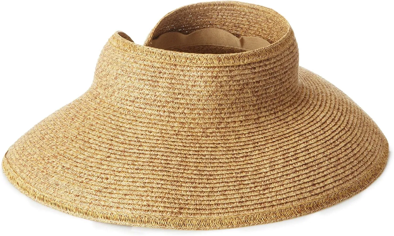 San Diego Hat Co. Women's One Size Ultrabraid Visor with Ribbon Binding, and Sweatband