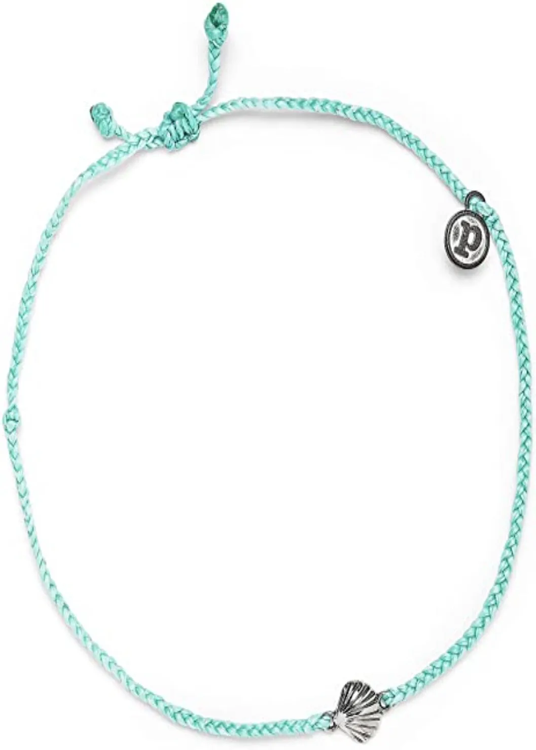 scallop silver string anklet
