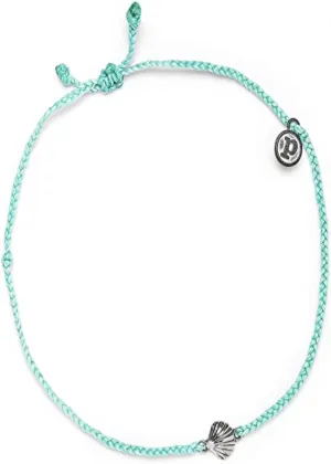 scallop silver string anklet