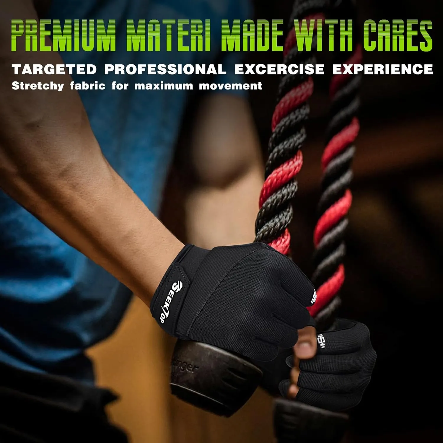Seektop Workout Gloves for Men and Women, Weight Lifting Gloves with Full Protection, Excellent Grip, Gym, Breathable Exercise Gloves for Weightlifting, Fitness, Training
