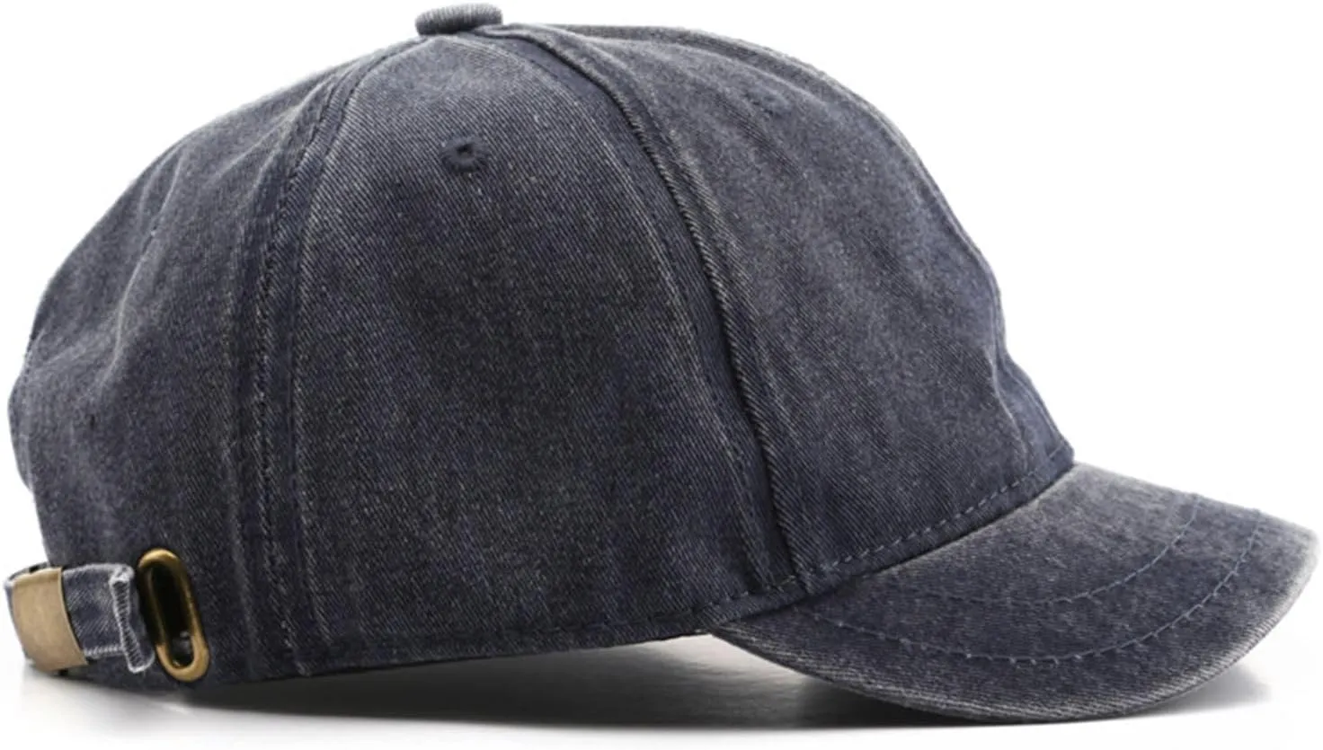 Short Brim Vintage Baseball Cap Adjustable Unstructured Washed Distressed Cotton Blank Dad Hat for Men & Women