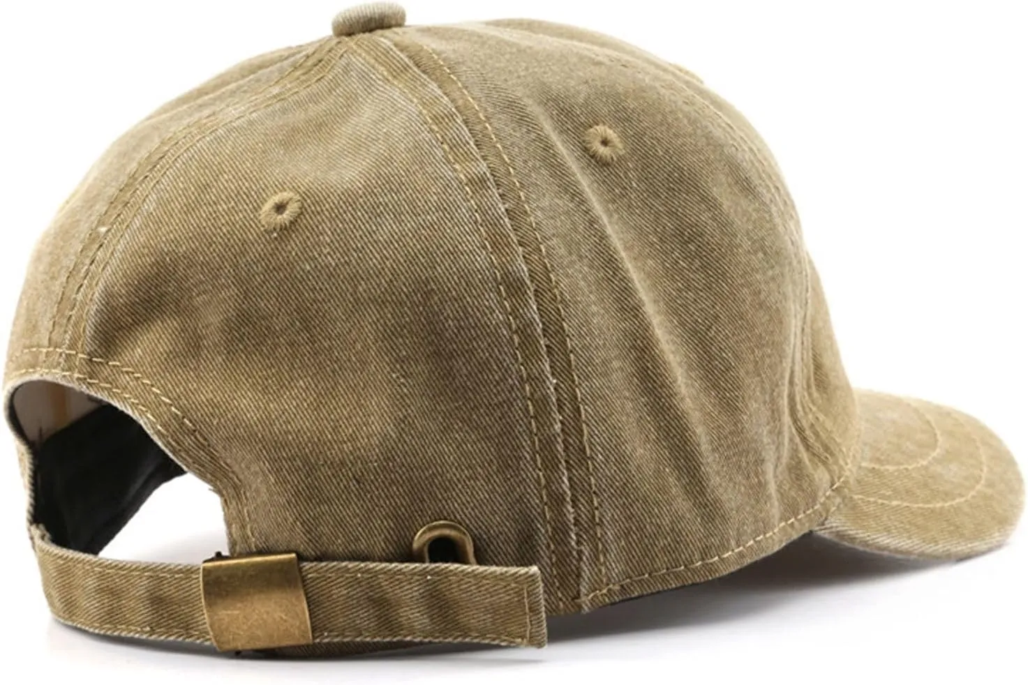 Short Brim Vintage Baseball Cap Adjustable Unstructured Washed Distressed Cotton Blank Dad Hat for Men & Women