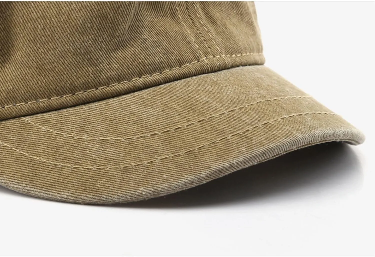 Short Brim Vintage Baseball Cap Adjustable Unstructured Washed Distressed Cotton Blank Dad Hat for Men & Women