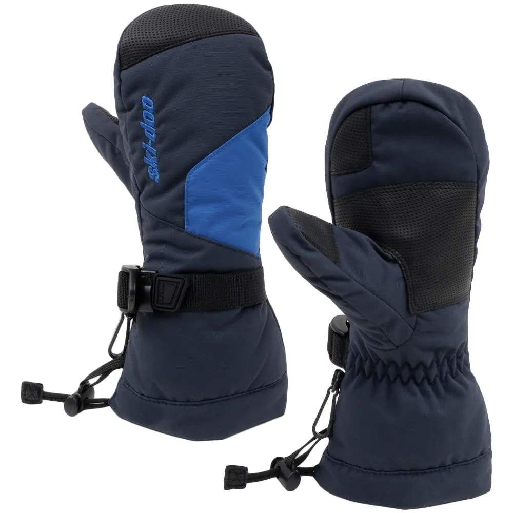 Ski-Doo Teens' Particle Snowmobile Mittens Indigo Blue