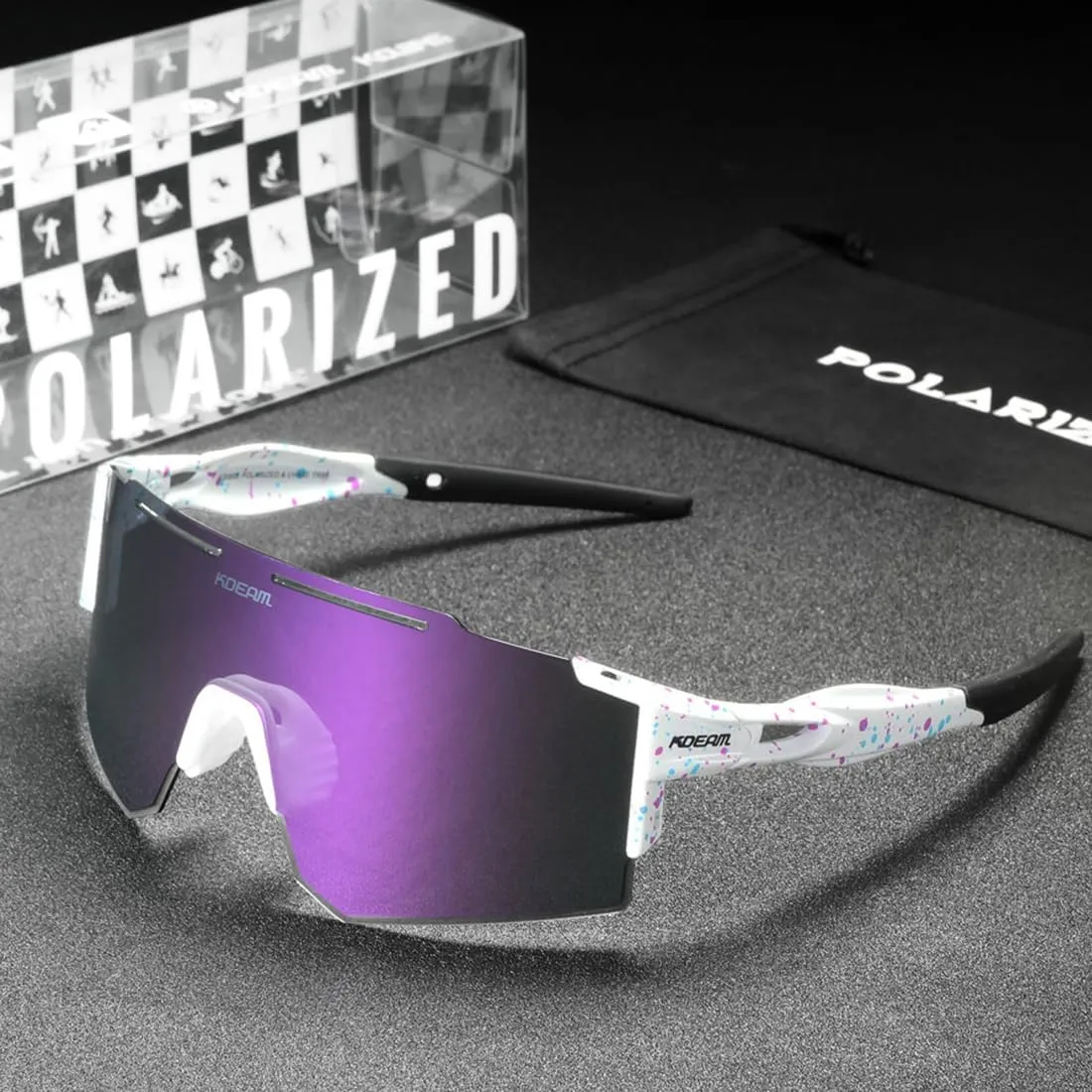 Sports Polarized Sunglasses for Men and Women, Youth Kids Baseball Softball Sunglasses for Cycling, Running