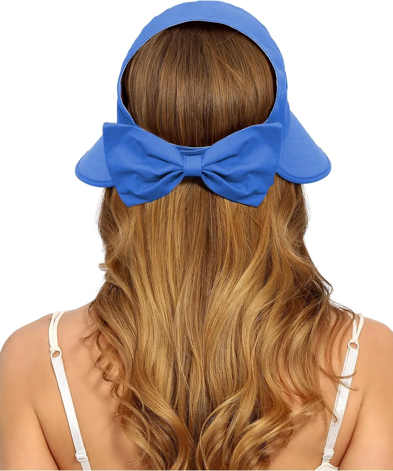 Sun Visor Hat for Women Wide Brim Ponytail Hole UV Protection Summer Cap Packable UPF 50  Travel Outdoor