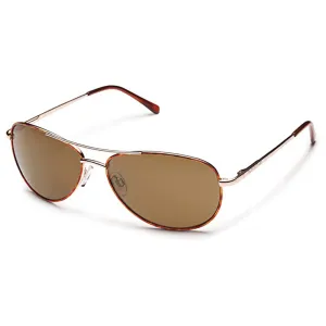 Suncloud Women's Tortoise Frame Brown Lens Polarized Contemporary Sunglasses - S-PTPPBRTT