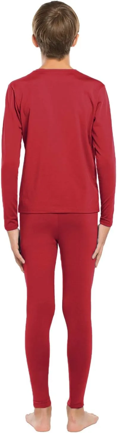 Thermal Underwear Set for Boys Long Johns Fleece Lined Kids Base Layer Thermals Sets Boy