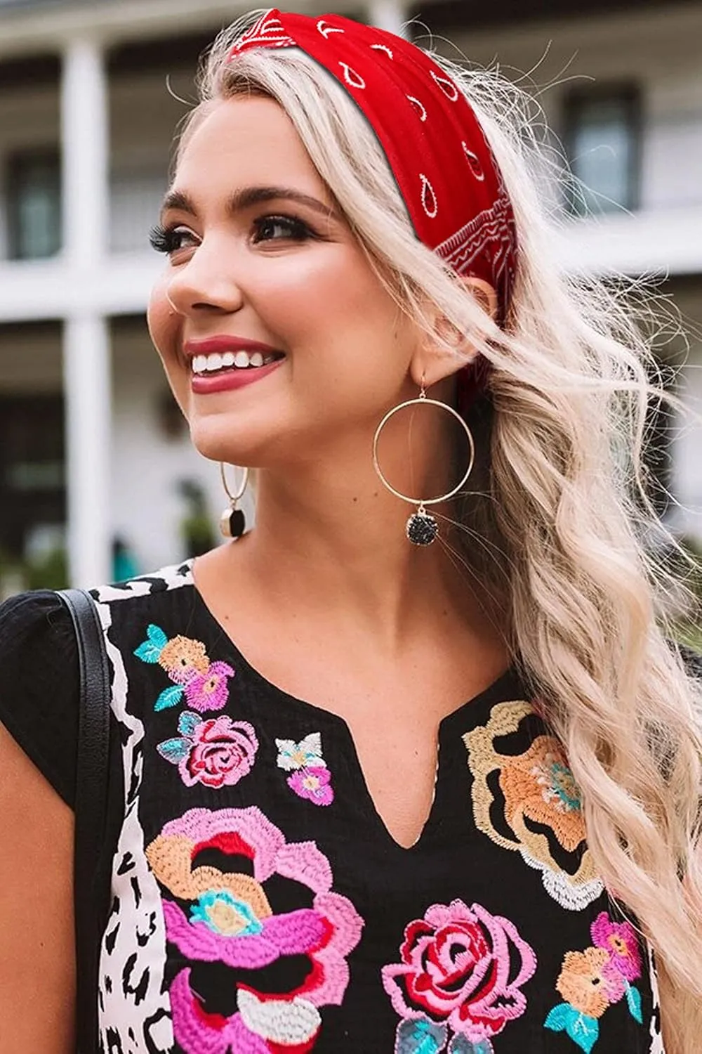 Tobeffect Boho Headbands for Women Bandana Fashion Womens Headbands Non Slip Elastic Wide Turban Head Wrap