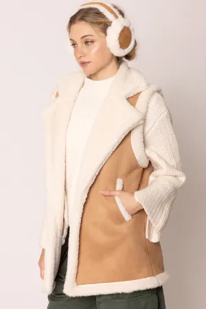 Vegan Suede and Faux Fur Vest