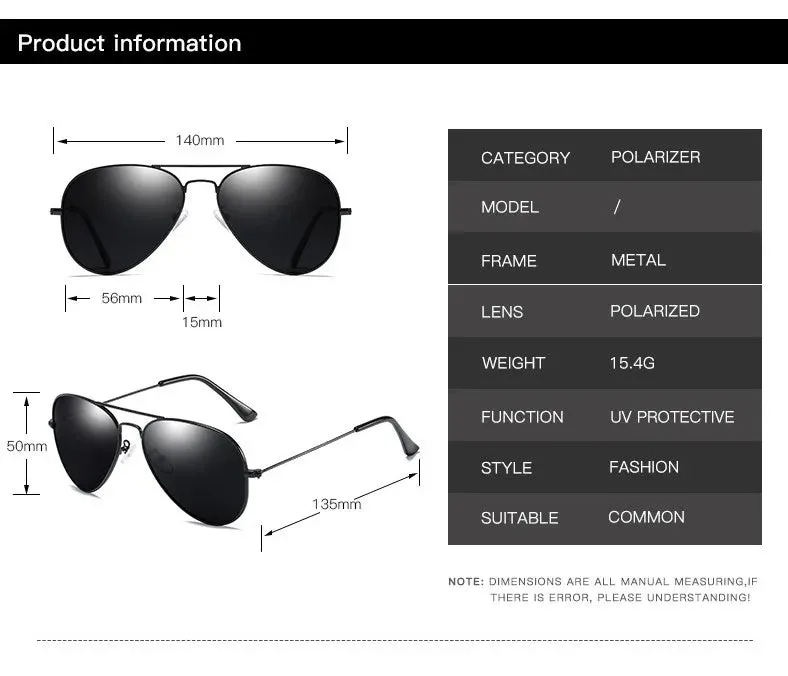 Vintage Classic Style UV400 Polarized Sunglasses for Men and Women