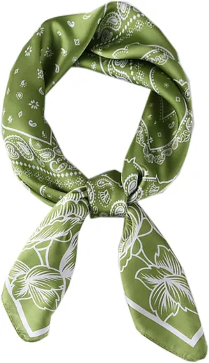 WENLOOY Square Satin Silk Feeling Hair Scarf Headscarf for Women/Men's Necktie Silk Bandanas Pocket Square