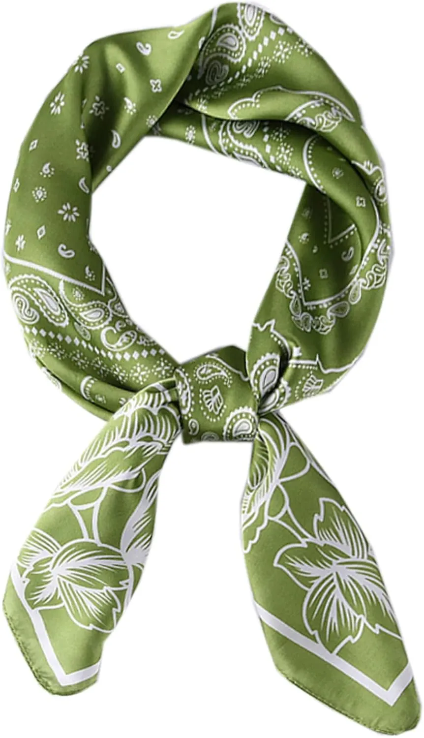 WENLOOY Square Satin Silk Feeling Hair Scarf Headscarf for Women/Men's Necktie Silk Bandanas Pocket Square