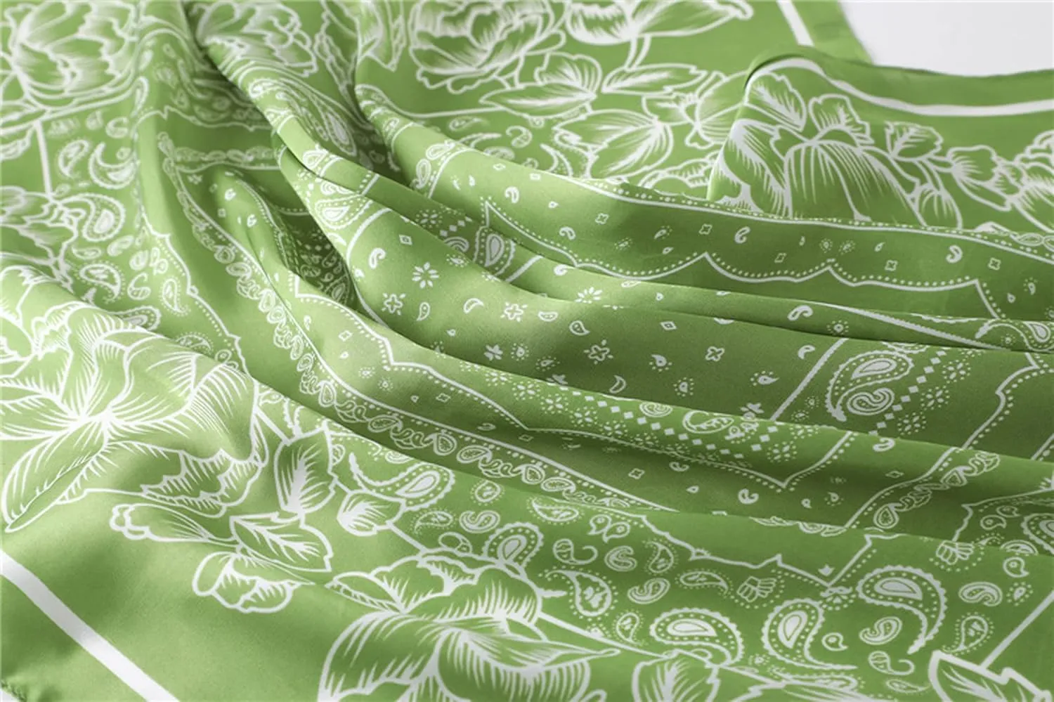 WENLOOY Square Satin Silk Feeling Hair Scarf Headscarf for Women/Men's Necktie Silk Bandanas Pocket Square