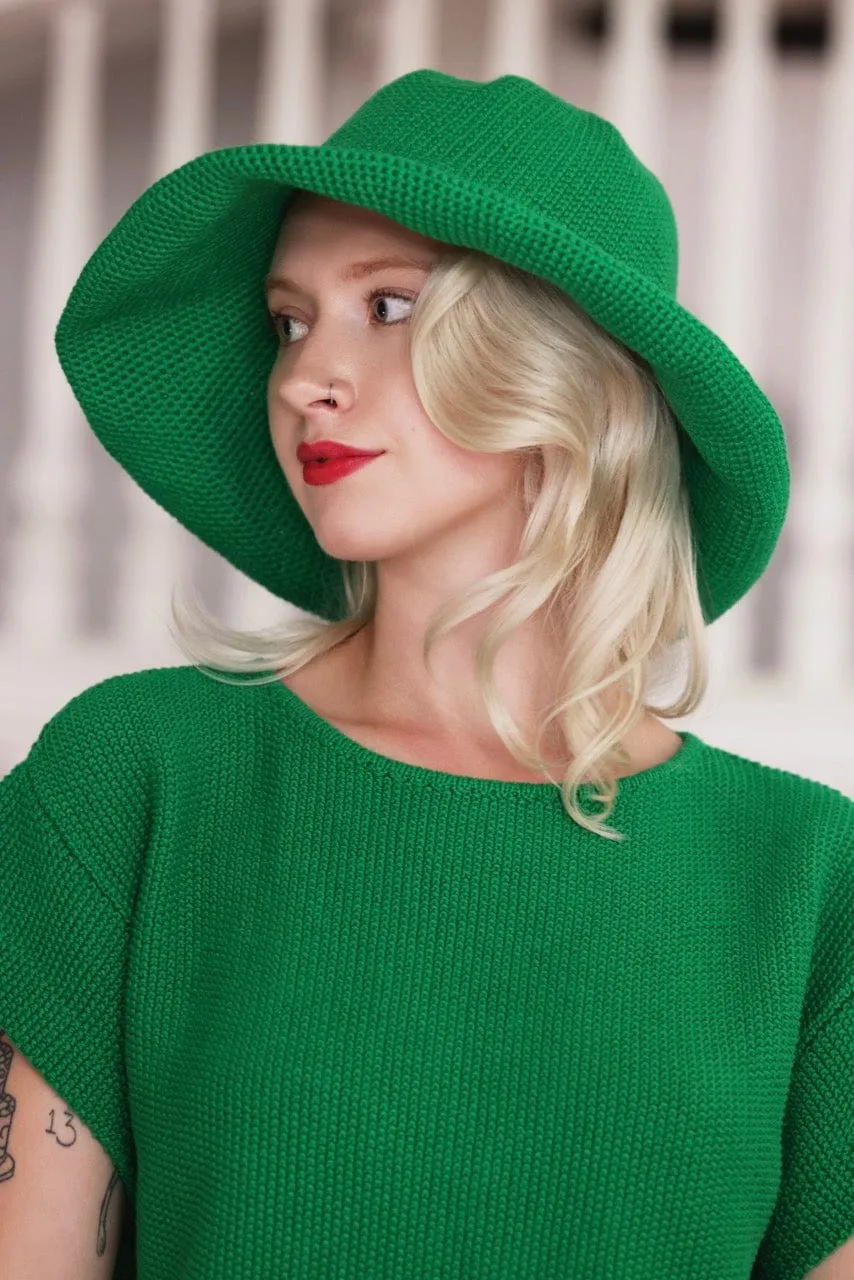 Wide Brim Crochet Sun Hat