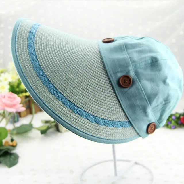 Wide Brim Denim Sun Hat