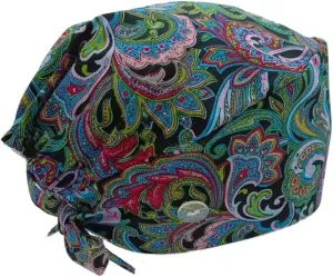 Working Cap with Silky Inner - Cotton Hat with Sweatband and Buttons, Adjustable Tie Back Ponytail, One Size