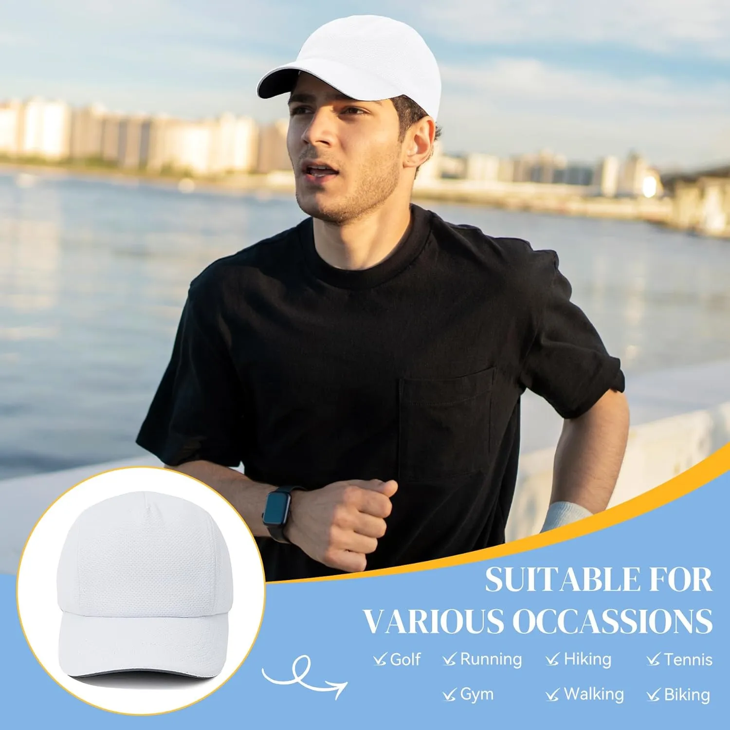 Zando Womens Hats Baseball Caps - Reflective, Mesh, Quick Dry, Soft, Breathable, Lightweight - Running, Tennis, Golf, Sport