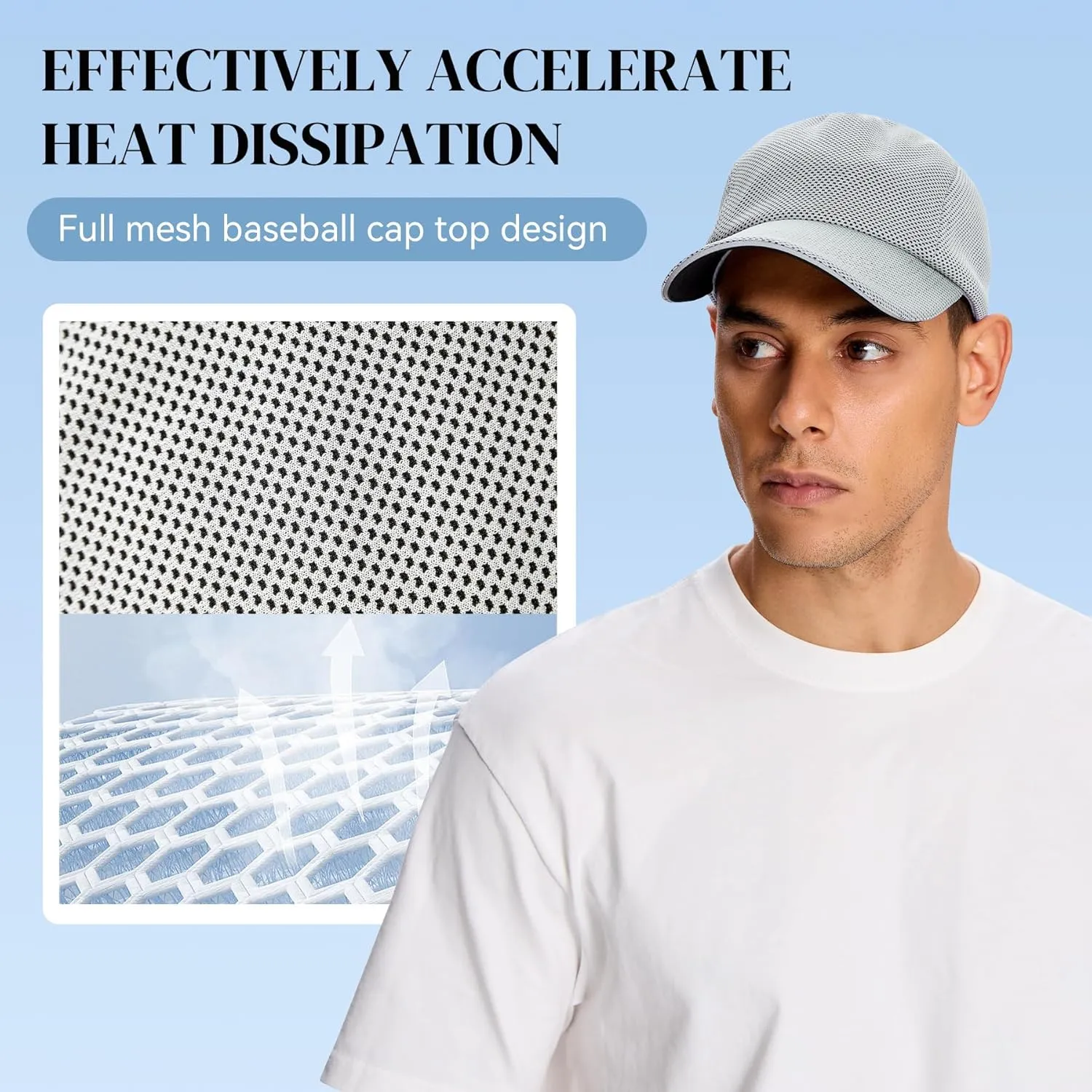 Zando Womens Hats Baseball Caps - Reflective, Mesh, Quick Dry, Soft, Breathable, Lightweight - Running, Tennis, Golf, Sport