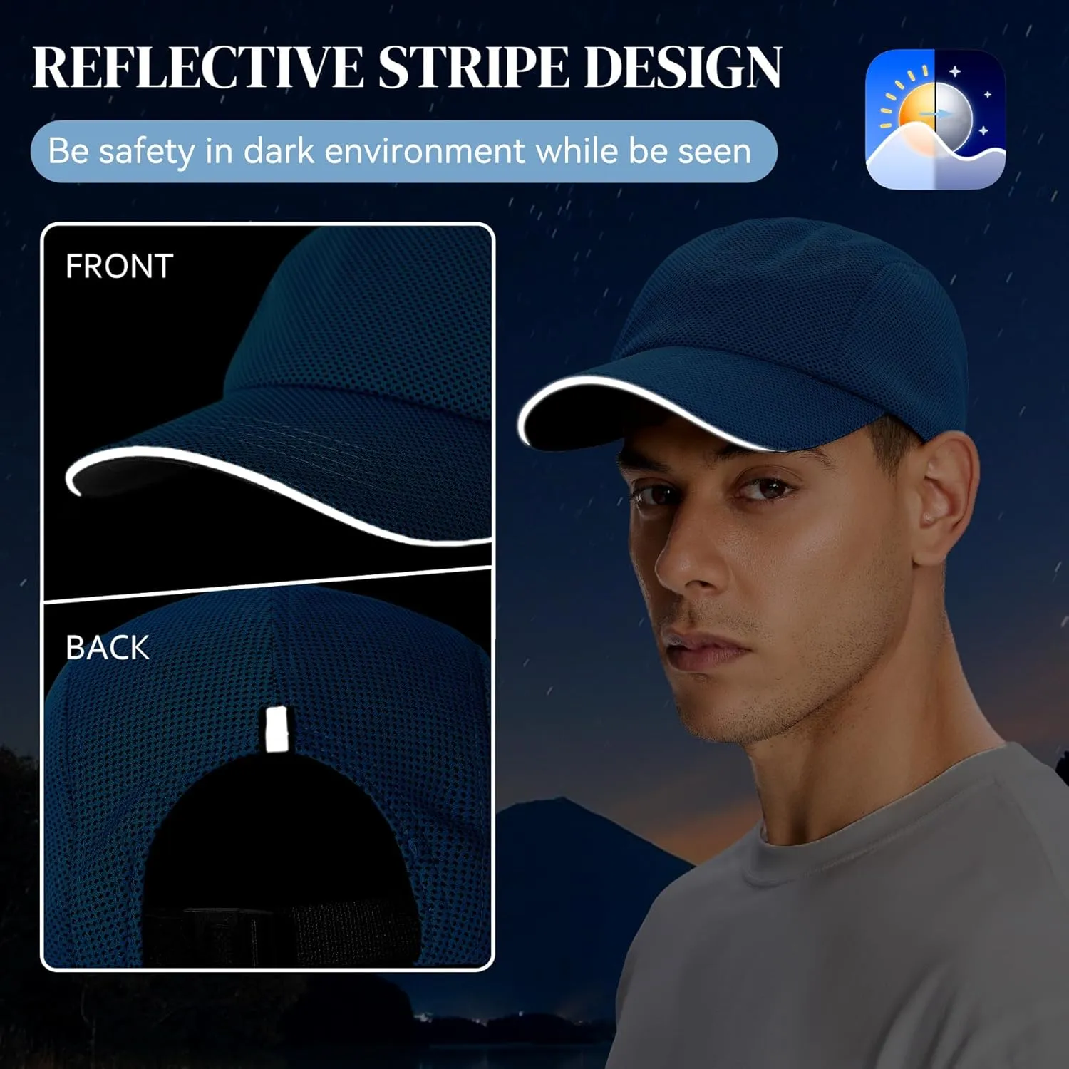 Zando Womens Hats Baseball Caps - Reflective, Mesh, Quick Dry, Soft, Breathable, Lightweight - Running, Tennis, Golf, Sport